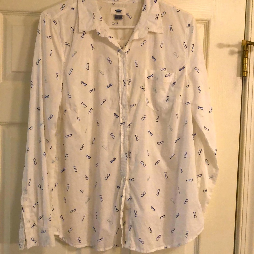 Old Navy SZ L sunglasses blouse